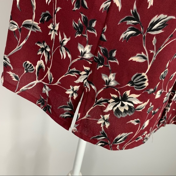 J. Jill Floral Pleated Back Shirt SZ PS Petite Collared Flowy Blouse Multicolor - Picture 6 of 12